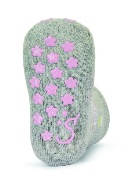 Sterntaler ponožky na lezení protiskluzové dívčí 2 páry růžové, šedé jahůdka s froté uvnitř 8012223