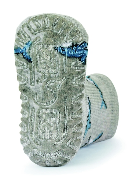 Sterntaler ponožky ABS protiskluzové chodidlo AIR, 2 páry, žraloci, oranž.+ šedá 8032224