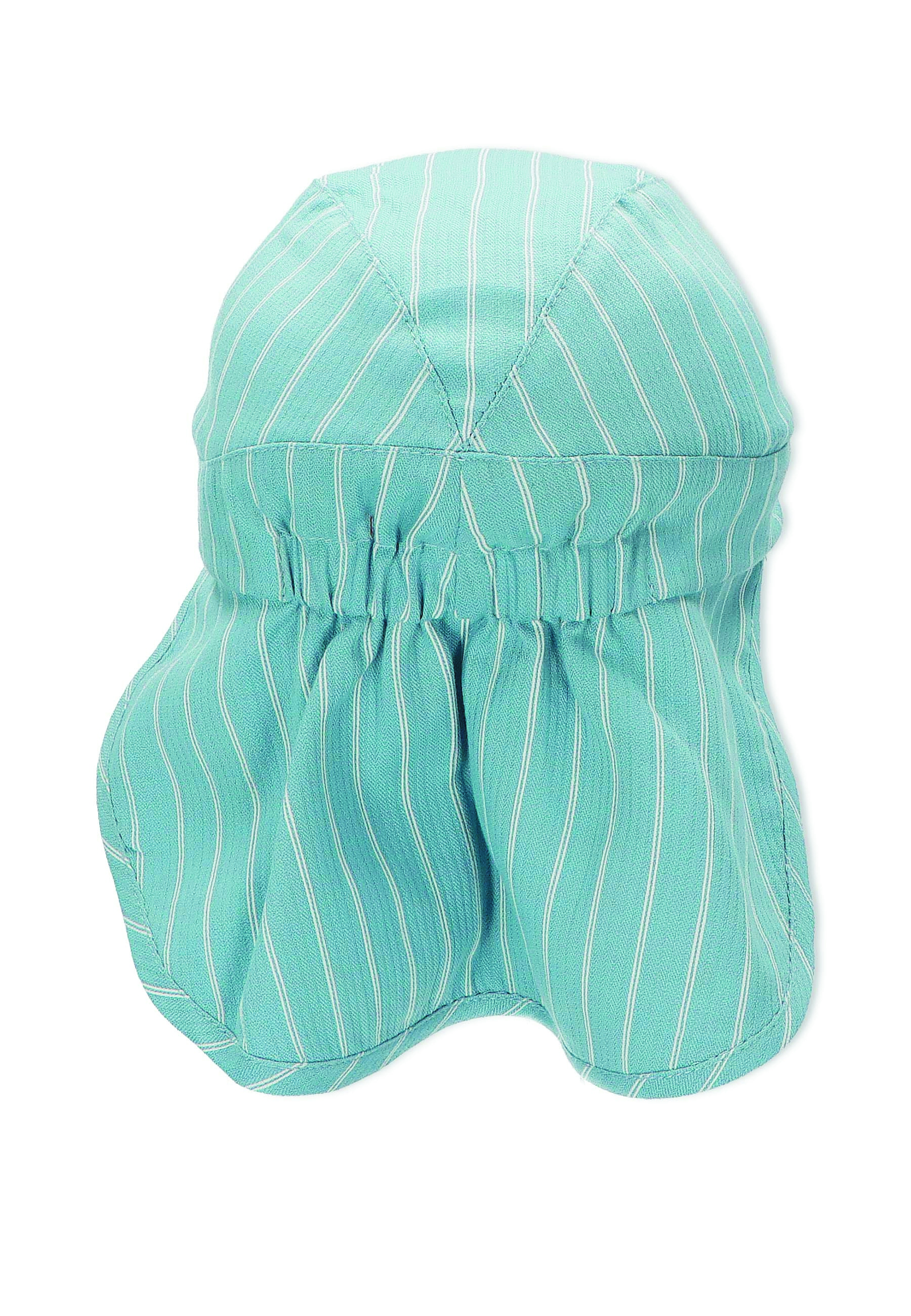 Sterntaler čepička chlapecká s plachetkou, UV 30+, modrá, bílý proužek 1612245