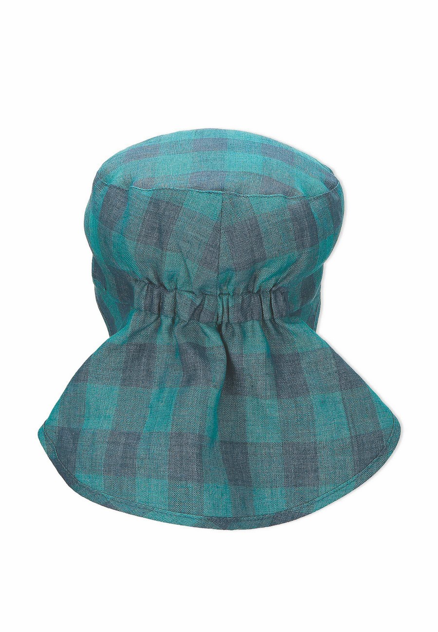 Sterntaler čepička s plachetkou UV 50+ džínově modrá, zebry 1622212