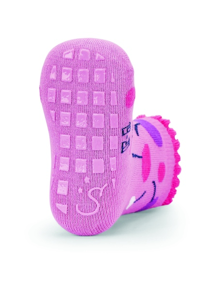 Sterntaler ponožky protiskluzové ABS dívčí 2 páry modro růžové, koně, květy 8002225