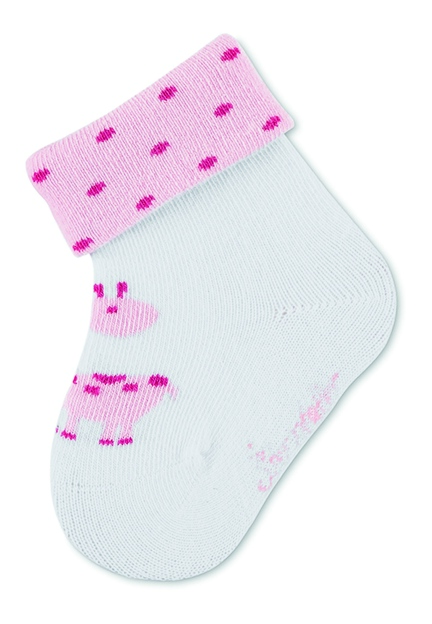 Sterntaler kojenecké ponožky s manžetou dívčí 3 páry koala, žirafa, bílá 8312252