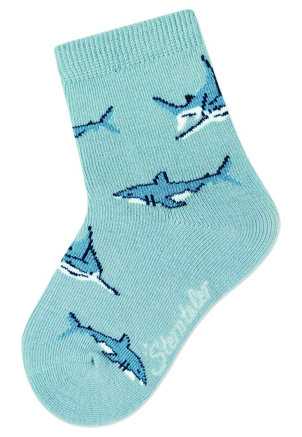 Sterntaler ponožky chlapecké 3 páry modré, žraloci 8322223