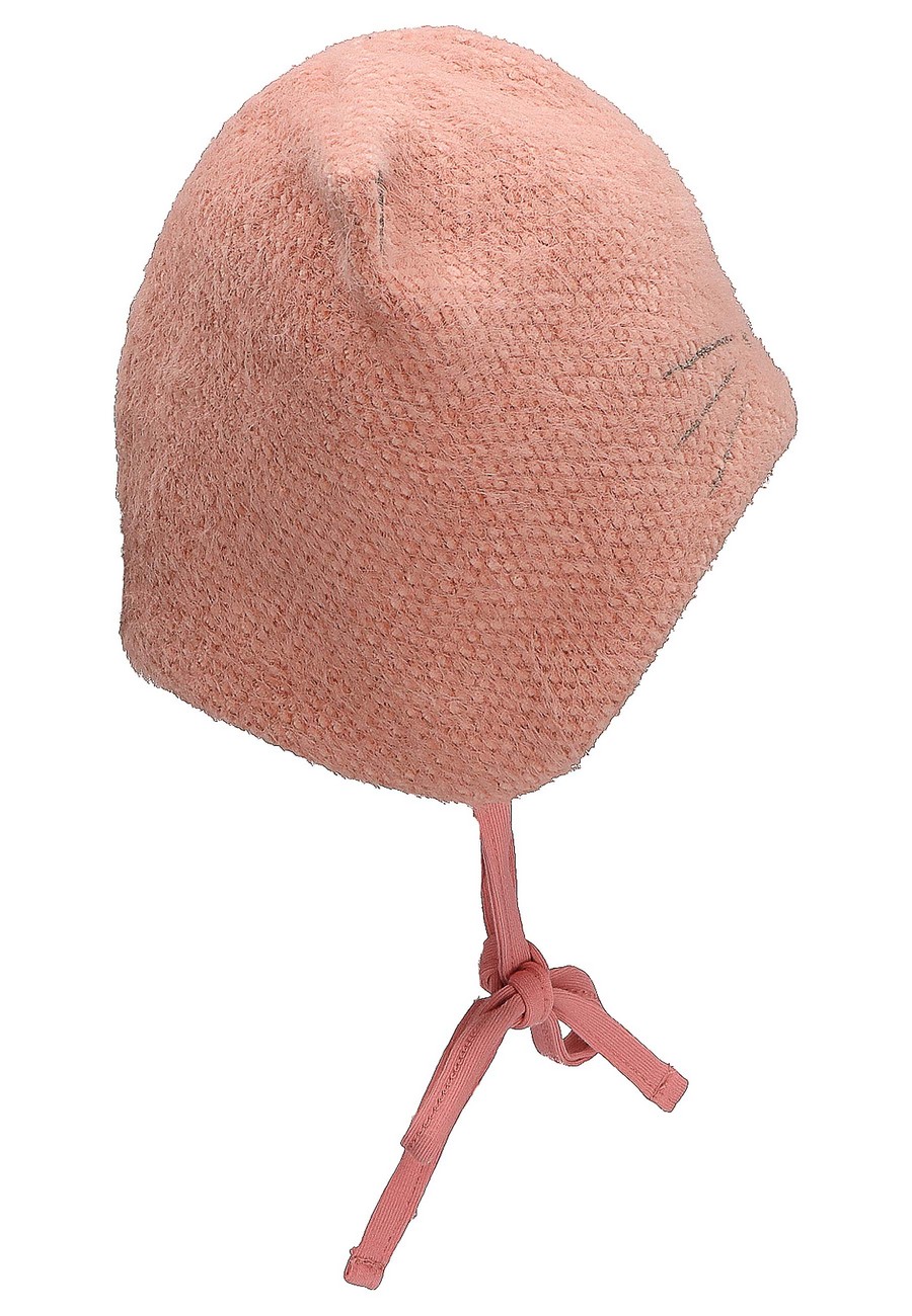 Sterntaler Čepička baby, dívčí, starorůžová, kočička, zavazovací 4402234