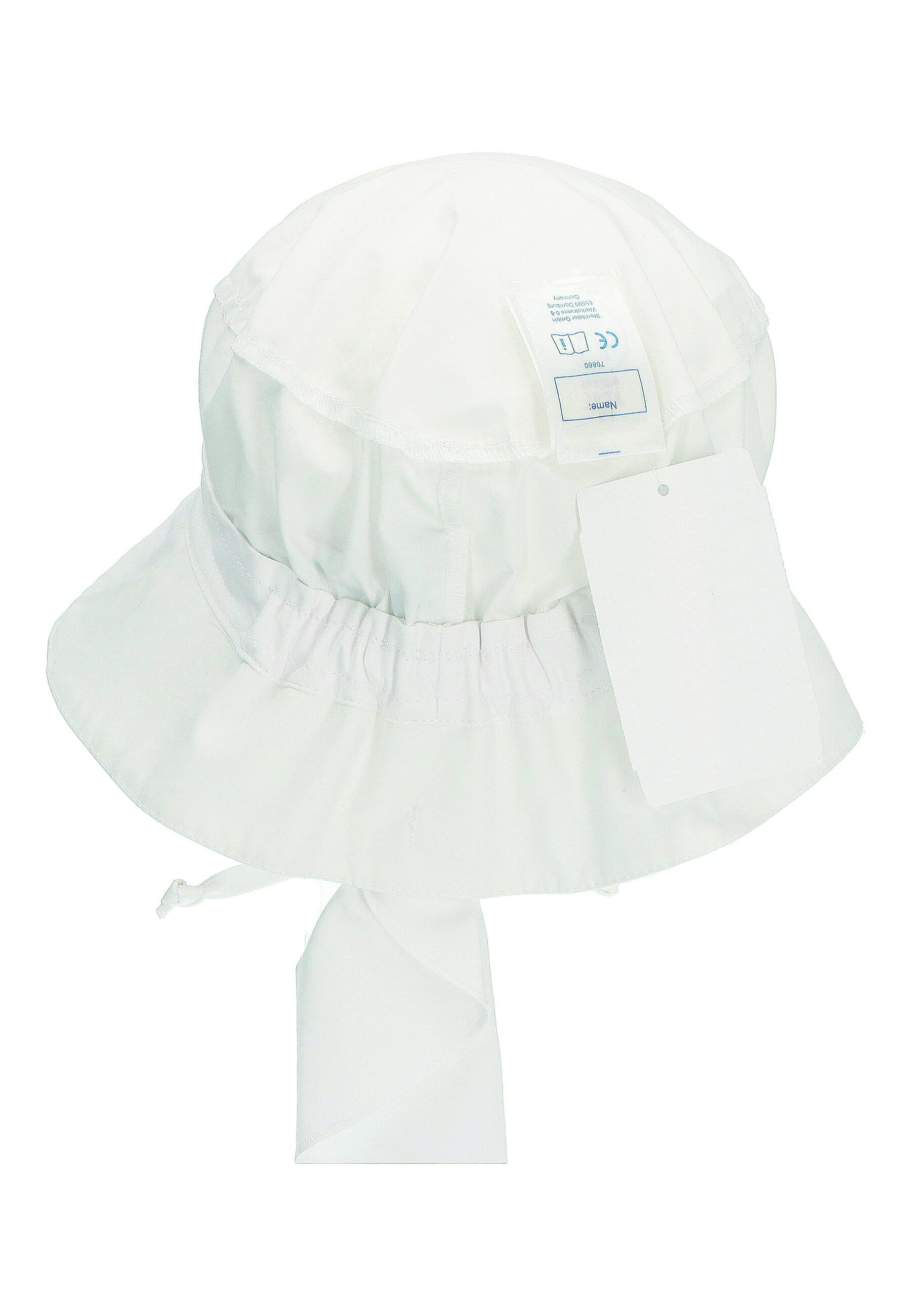 Sterntaler Klobouk PURE s plachetkou dívčí UV filtr 50+ bílý 1422236