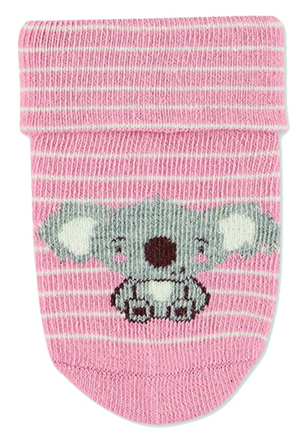 Sterntaler kojenecké ponožky s manžetou dívčí 3 páry koala, žirafa, růžová 8312252