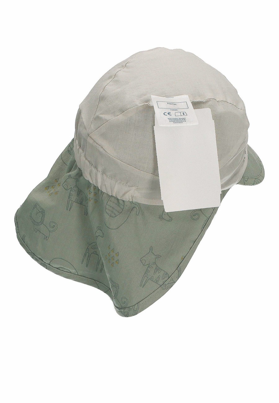 Sterntaler čepice s kšiltem a plachetkou UNI bio bavlna UV 15+ SAFARI zelená 1512230