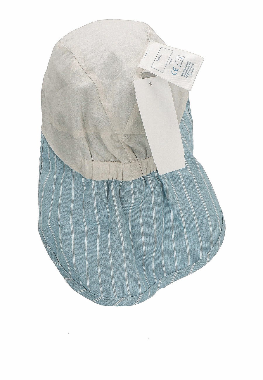 Sterntaler čepička chlapecká s plachetkou, UV 30+, zelená, bílý proužek 1612245