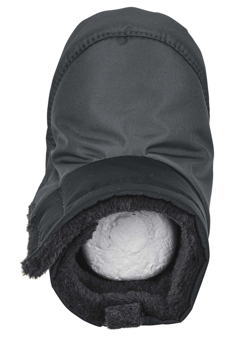 Sterntaler botičky textilní zimní šusťák, dlouhý, suchý zip, šedé, tmavě šedý pruh 5102223