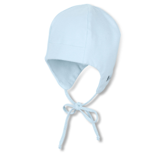Sterntaler Čepice jerzey ušanka jednobarevná UV, světle modrá, zavazovací, 4001455