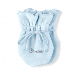 Sterntaler Rukavičky samet jednobarevné, světle modré 4001485