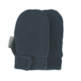 Sterntaler Rukavičky kojenecké PURE fleece bez palce tmavě modré 4301400